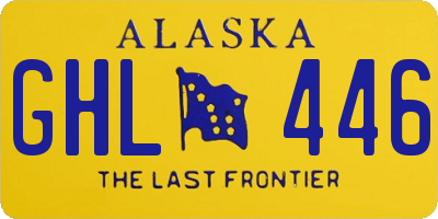 AK license plate GHL446