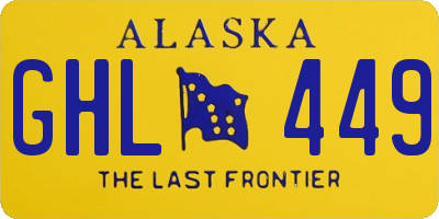 AK license plate GHL449