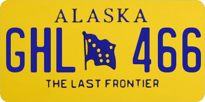 AK license plate GHL466