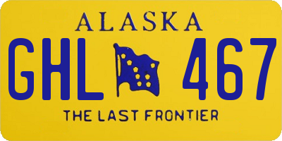 AK license plate GHL467