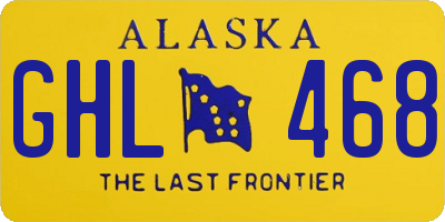 AK license plate GHL468