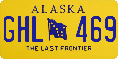 AK license plate GHL469
