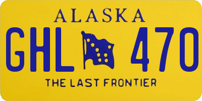 AK license plate GHL470