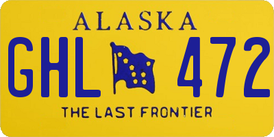 AK license plate GHL472