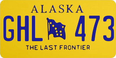 AK license plate GHL473