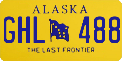 AK license plate GHL488