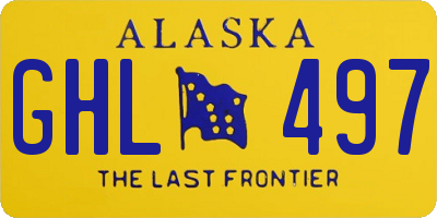 AK license plate GHL497