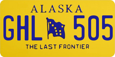 AK license plate GHL505