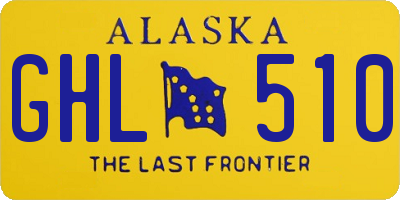 AK license plate GHL510