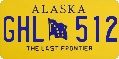 AK license plate GHL512