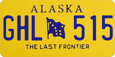 AK license plate GHL515