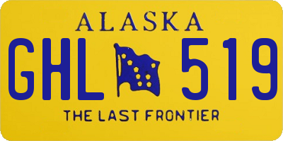 AK license plate GHL519