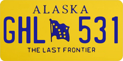 AK license plate GHL531