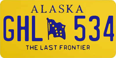 AK license plate GHL534