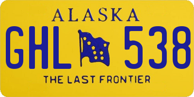 AK license plate GHL538