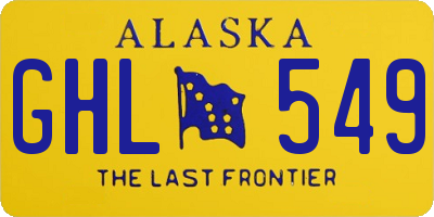 AK license plate GHL549