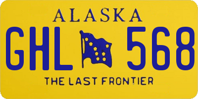 AK license plate GHL568
