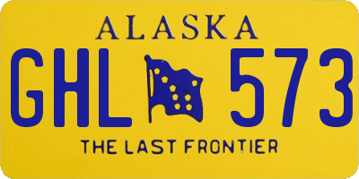 AK license plate GHL573