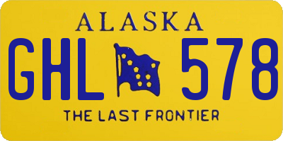 AK license plate GHL578