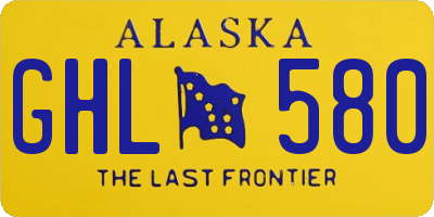 AK license plate GHL580