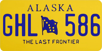 AK license plate GHL586