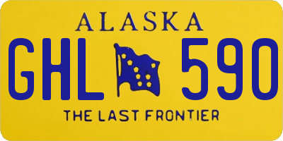 AK license plate GHL590