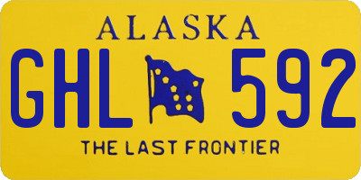 AK license plate GHL592