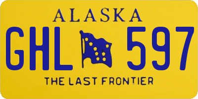 AK license plate GHL597