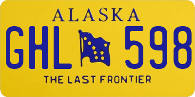 AK license plate GHL598