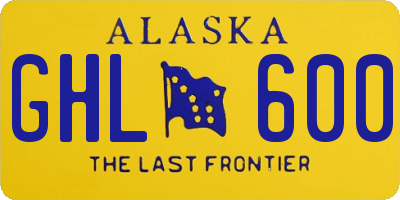 AK license plate GHL600