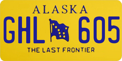 AK license plate GHL605