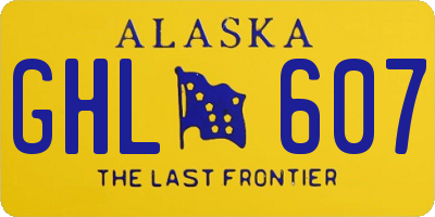 AK license plate GHL607