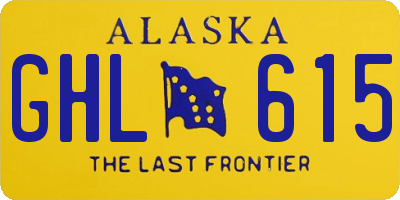 AK license plate GHL615