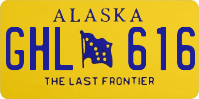 AK license plate GHL616