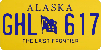 AK license plate GHL617