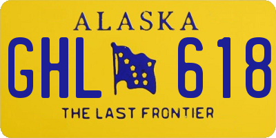 AK license plate GHL618