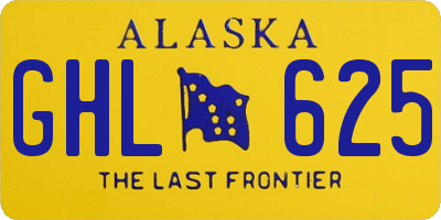 AK license plate GHL625