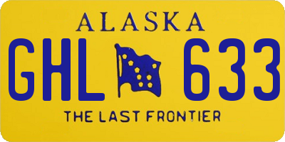 AK license plate GHL633