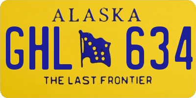 AK license plate GHL634