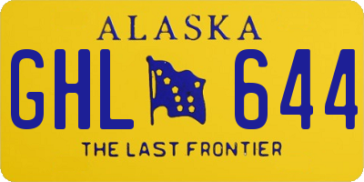 AK license plate GHL644