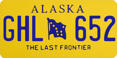 AK license plate GHL652