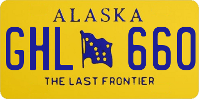 AK license plate GHL660