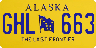 AK license plate GHL663