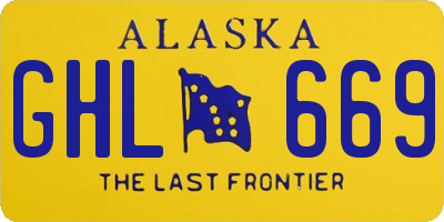 AK license plate GHL669