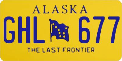 AK license plate GHL677