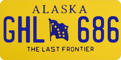 AK license plate GHL686