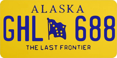 AK license plate GHL688