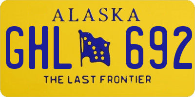 AK license plate GHL692
