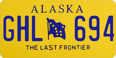 AK license plate GHL694
