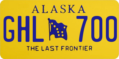 AK license plate GHL700
